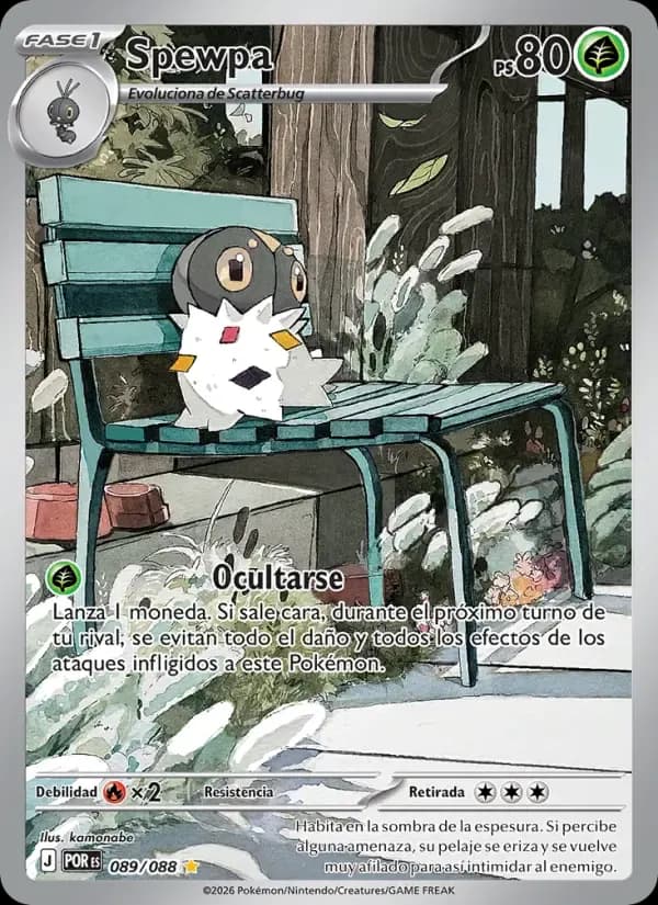 Spewpa — Equilibrio Perfecto 89 Spanish Pokémon card