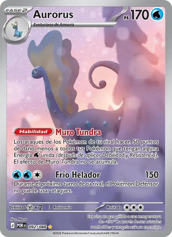 Aurorus — Equilibrio Perfecto 92 Spanish Pokémon card