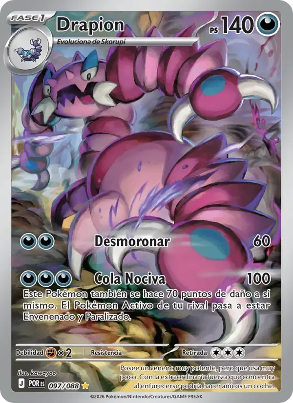 Drapion — Equilibrio Perfecto 97 Spanish Pokémon card