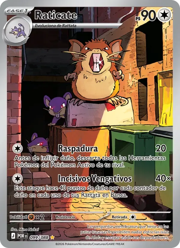Raticate — Equilibrio Perfecto 99 Spanish Pokémon card