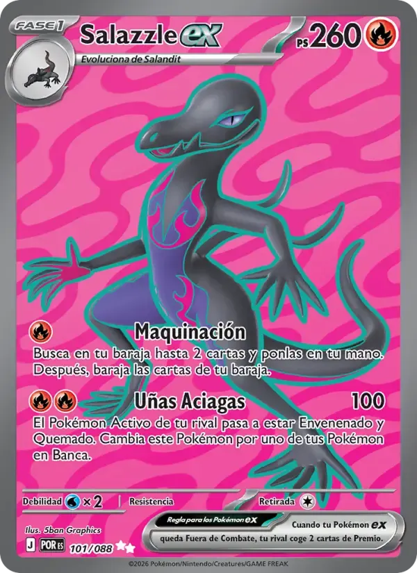 Salazzle ex — Equilibrio Perfecto 101 Spanish Pokémon card