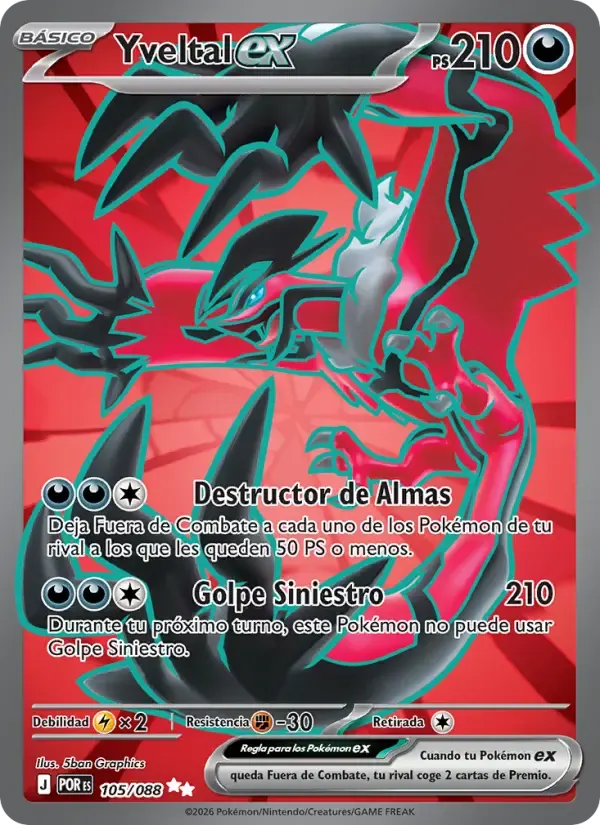 Yveltal ex — Equilibrio Perfecto 105 Spanish Pokémon card