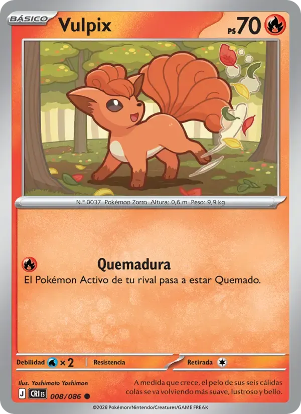 Vulpix — Caos Creciente 8 Spanish Pokémon card