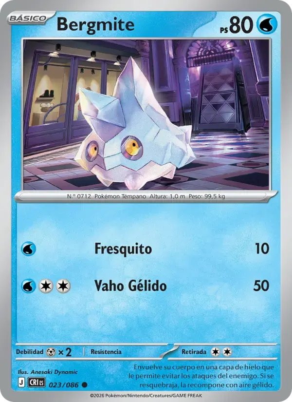 Bergmite — Caos Creciente 23 Spanish Pokémon card