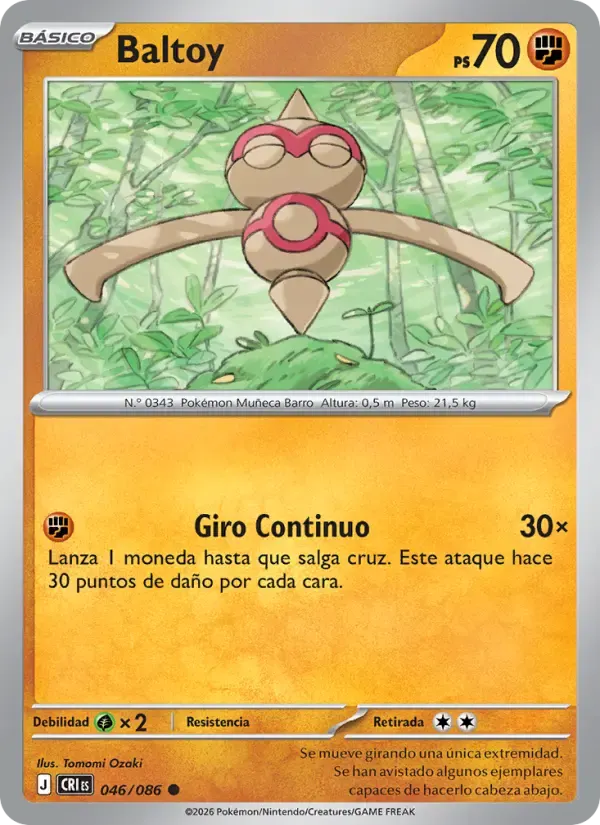 Baltoy — Caos Creciente 46 Spanish Pokémon card