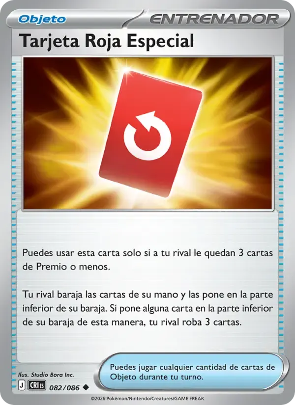 Tarjeta Roja Especial — Caos Creciente 82 Spanish Pokémon card