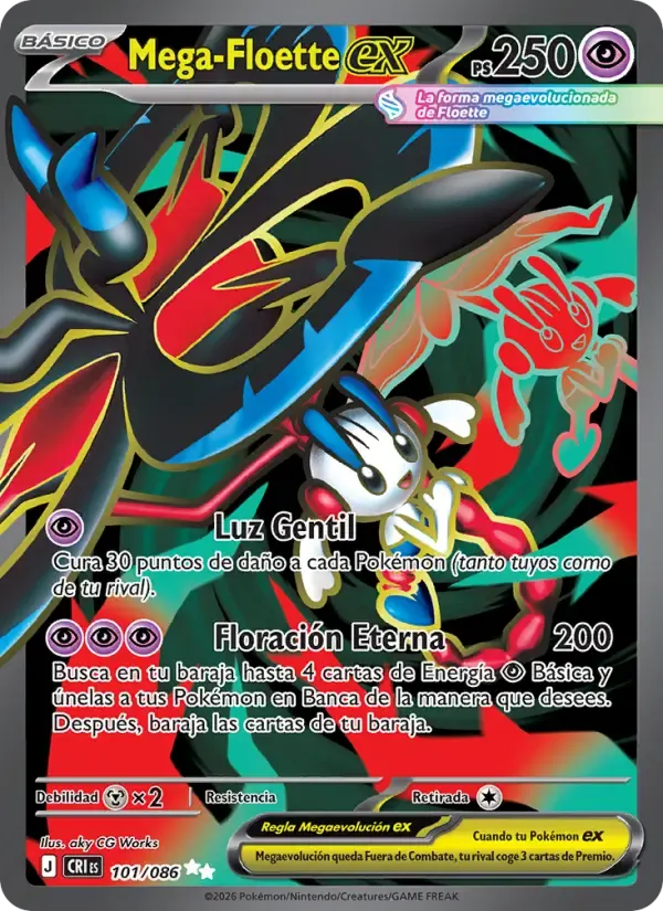 Mega-Floette ex — Caos Creciente 101 Spanish Pokémon card
