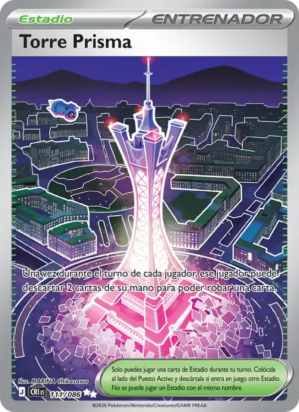 Torre Prisma — Caos Creciente 111 Spanish Pokémon card