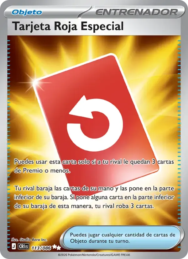 Tarjeta Roja Especial — Caos Creciente 113 Spanish Pokémon card