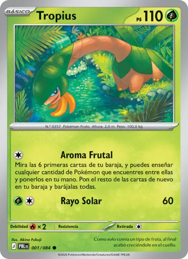 Tropius — Oscuridad Absoluta 1 Spanish Pokémon card