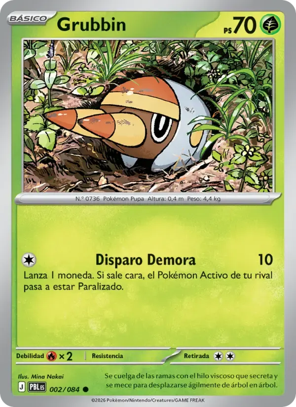 Grubbin — Oscuridad Absoluta 2 Spanish Pokémon card