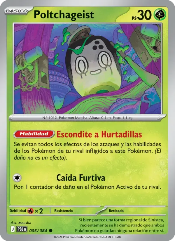 Poltchageist — Oscuridad Absoluta 5 Spanish Pokémon card