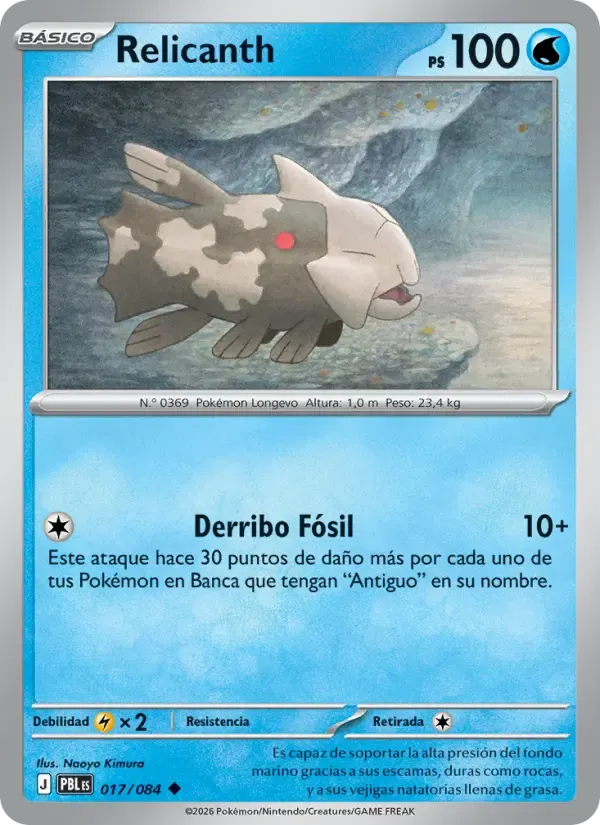 Relicanth — Oscuridad Absoluta 17 Spanish Pokémon card