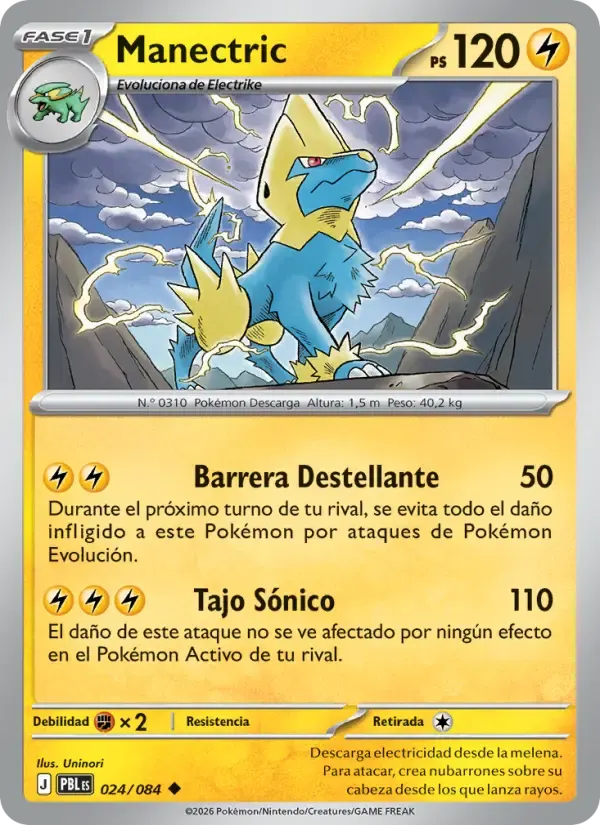 Manectric — Oscuridad Absoluta 24 Spanish Pokémon card
