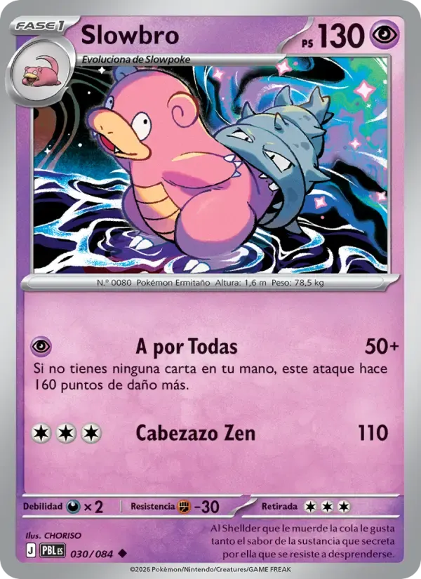 Slowbro — Oscuridad Absoluta 30 Spanish Pokémon card