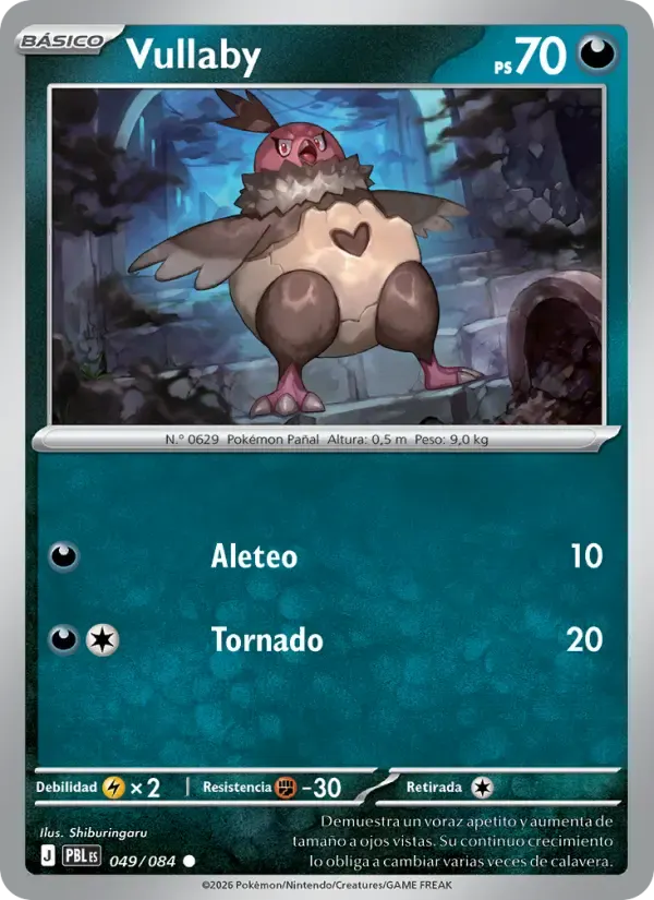Vullaby — Oscuridad Absoluta 49 Spanish Pokémon card