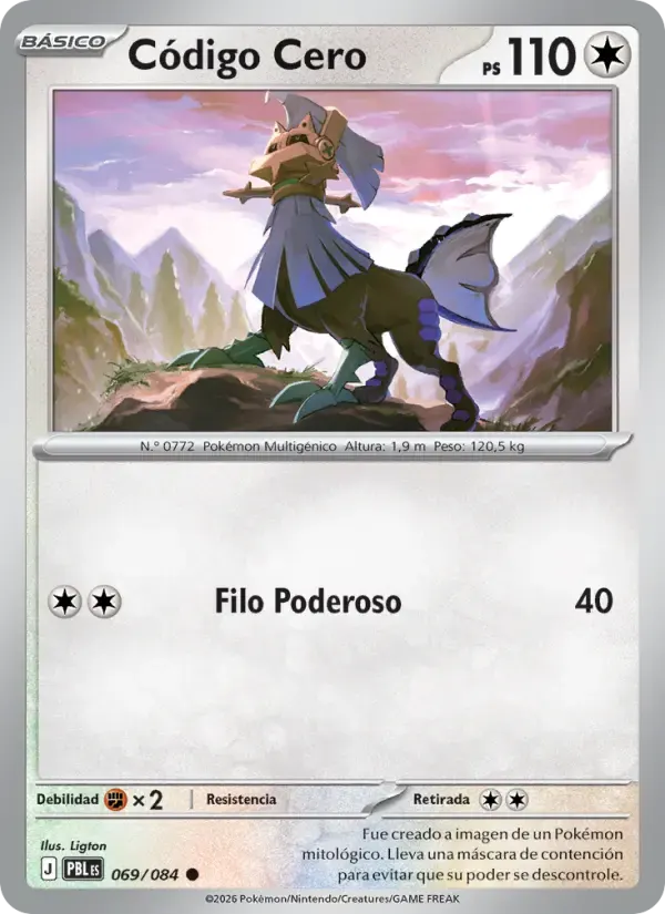 Código Cero — Oscuridad Absoluta 69 Spanish Pokémon card