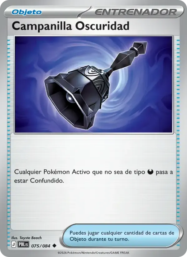 Campanilla Oscuridad — Oscuridad Absoluta 75 Spanish Pokémon card