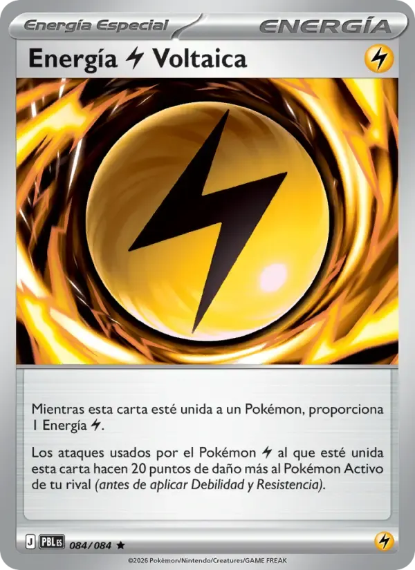 Energía Lightning Voltaica — Oscuridad Absoluta 84 Spanish Pokémon card