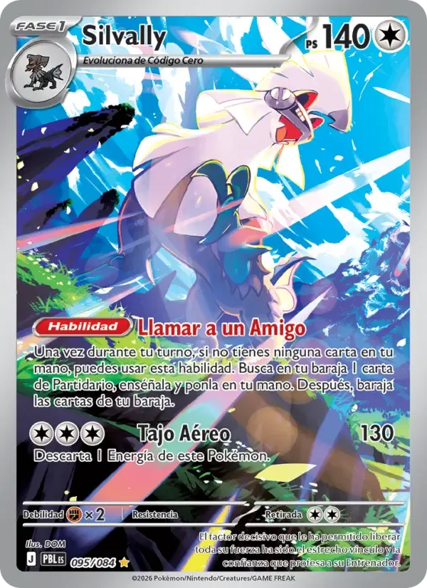 Silvally — Oscuridad Absoluta 95 Spanish Pokémon card
