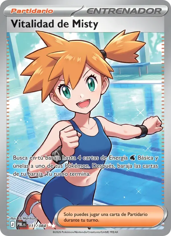 Vitalidad de Misty — Oscuridad Absoluta 111 Spanish Pokémon card