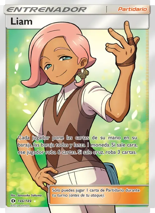 Liam — Sol y Luna 146 Spanish Pokémon card