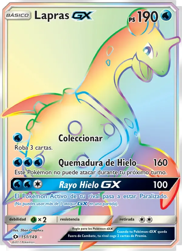 Lapras GX — Sol y Luna 151 Spanish Pokémon card