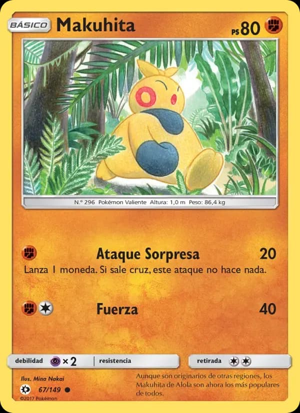 Makuhita — Sol y Luna 67 Spanish Pokémon card