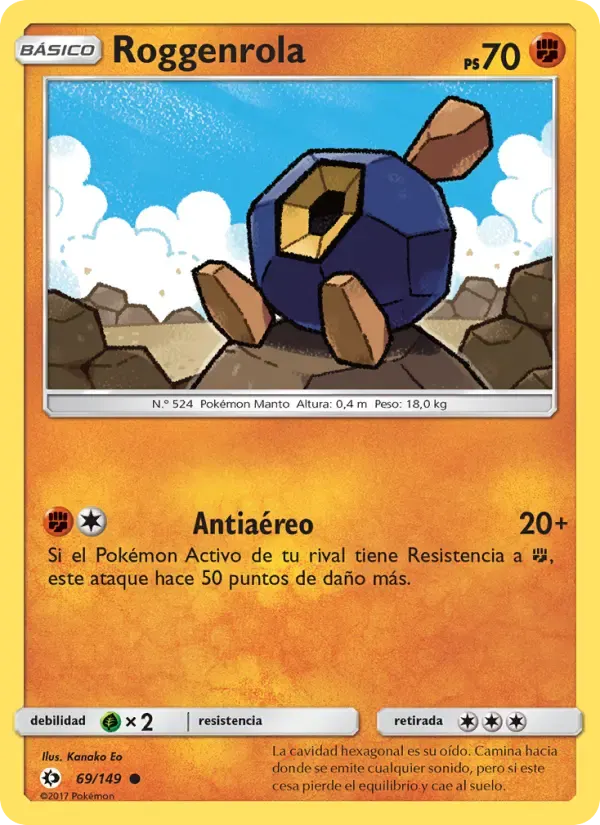 Roggenrola — Sol y Luna 69 Spanish Pokémon card