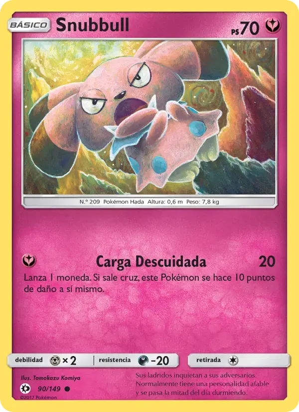 Snubbull — Sol y Luna 90 Spanish Pokémon card