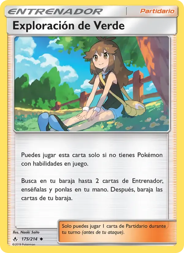 Exploración de Verde — Vínculos Indestructibles 175 Spanish Pokémon card