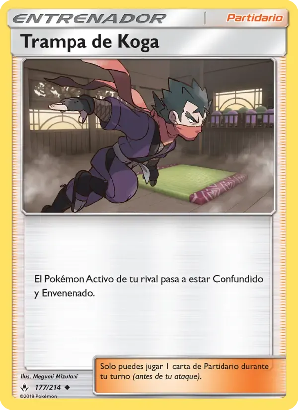 Trampa de Koga — Vínculos Indestructibles 177 Spanish Pokémon card