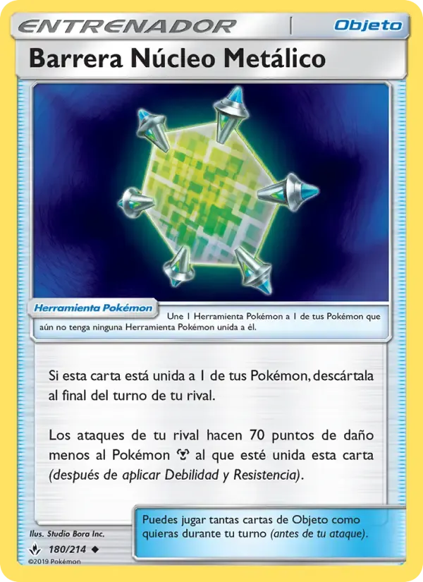 Barrera Núcleo Metálico — Vínculos Indestructibles 180 Spanish Pokémon card