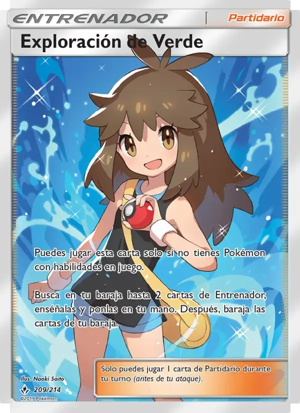 Exploración de Verde — Vínculos Indestructibles 209 Spanish Pokémon card