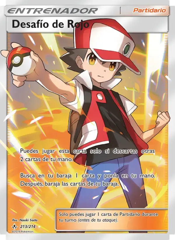 Desafío de Rojo — Vínculos Indestructibles 213 Spanish Pokémon card