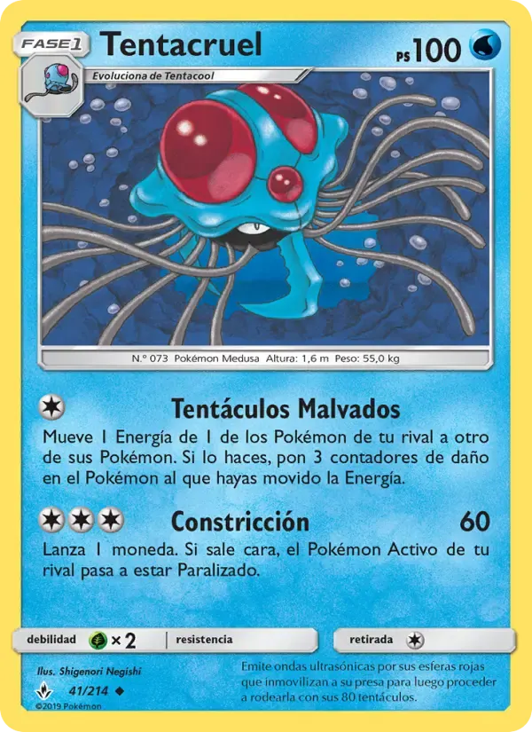 Tentacruel — Vínculos Indestructibles 41 Spanish Pokémon card
