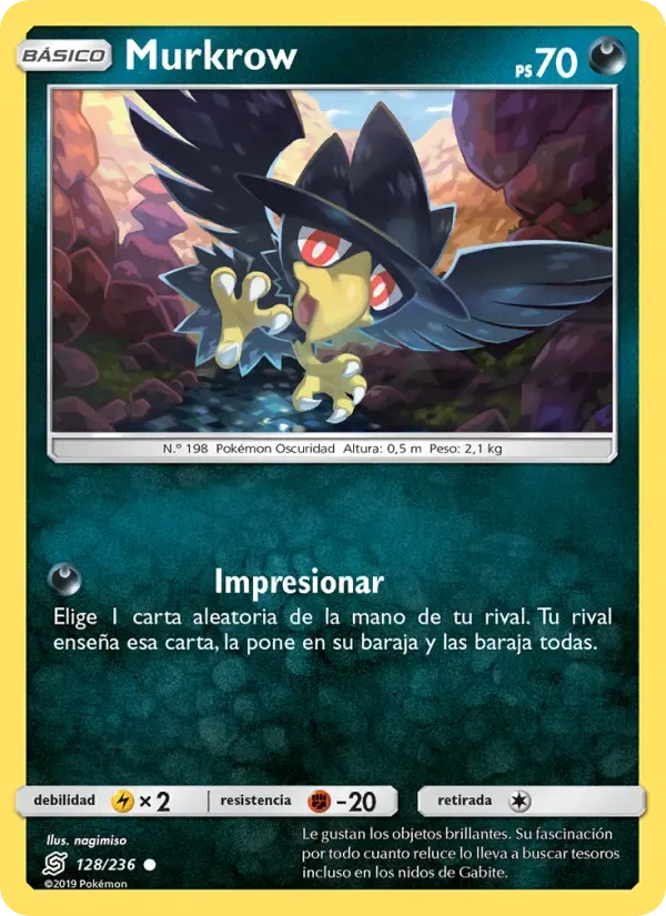 Murkrow — Mentes Unidas 128 Spanish Pokémon card