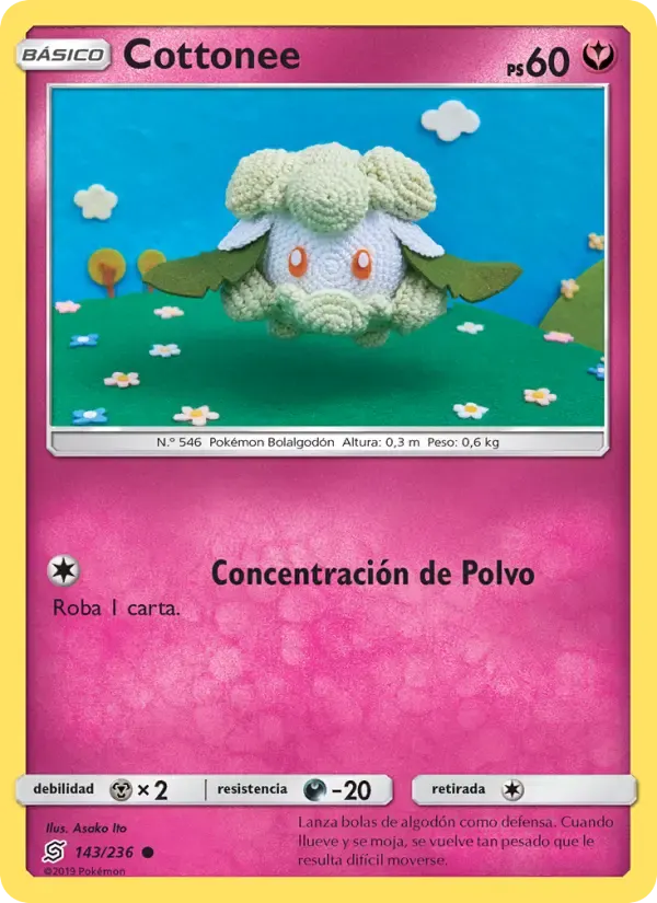 Cottonee — Mentes Unidas 143 Spanish Pokémon card