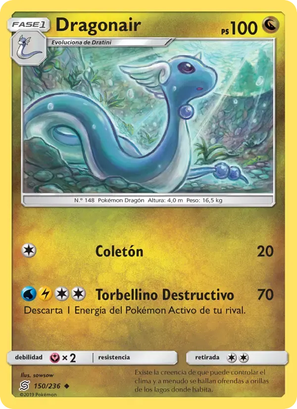 Dragonair — Mentes Unidas 150 Spanish Pokémon card