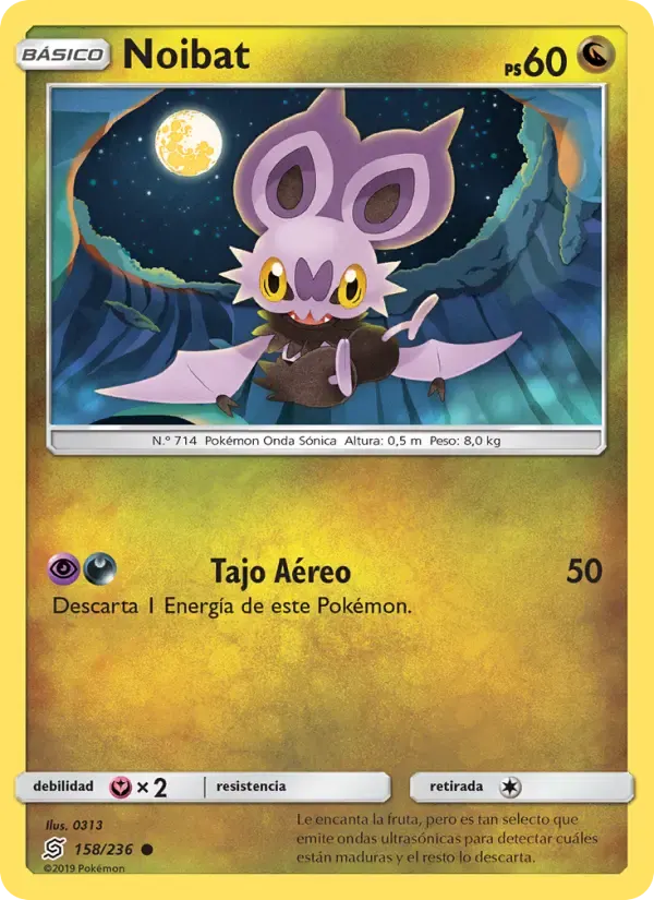 Noibat — Mentes Unidas 158 Spanish Pokémon card