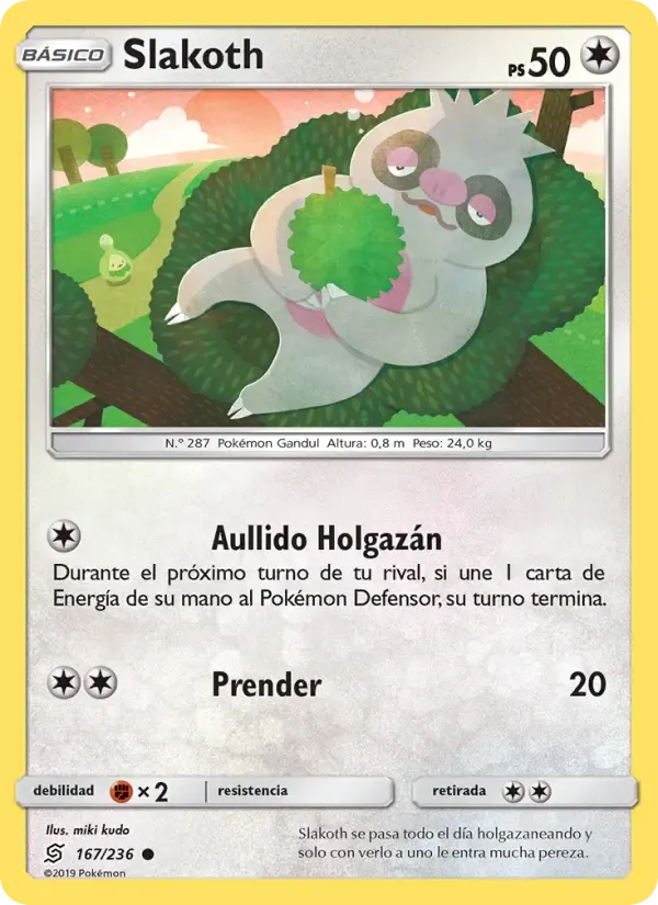 Slakoth — Mentes Unidas 167 Spanish Pokémon card