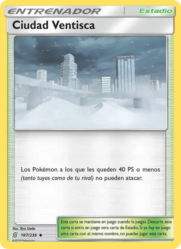 Ciudad Ventisca — Mentes Unidas 187 Spanish Pokémon card
