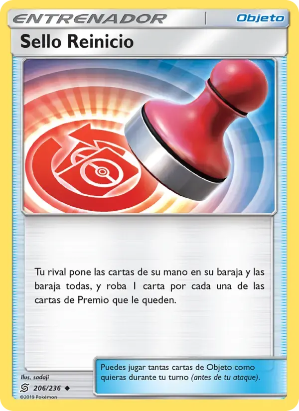 Sello Reinicio — Mentes Unidas 206 Spanish Pokémon card