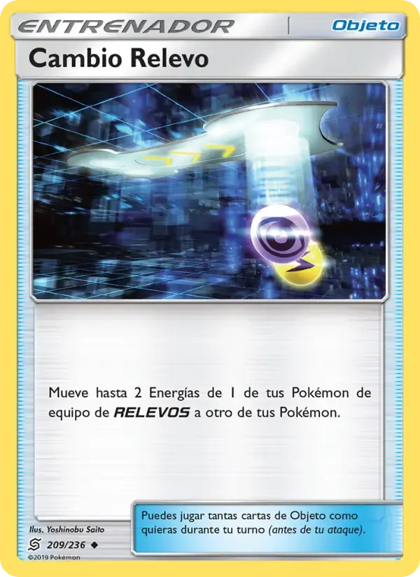 Cambio Relevo — Mentes Unidas 209 Spanish Pokémon card