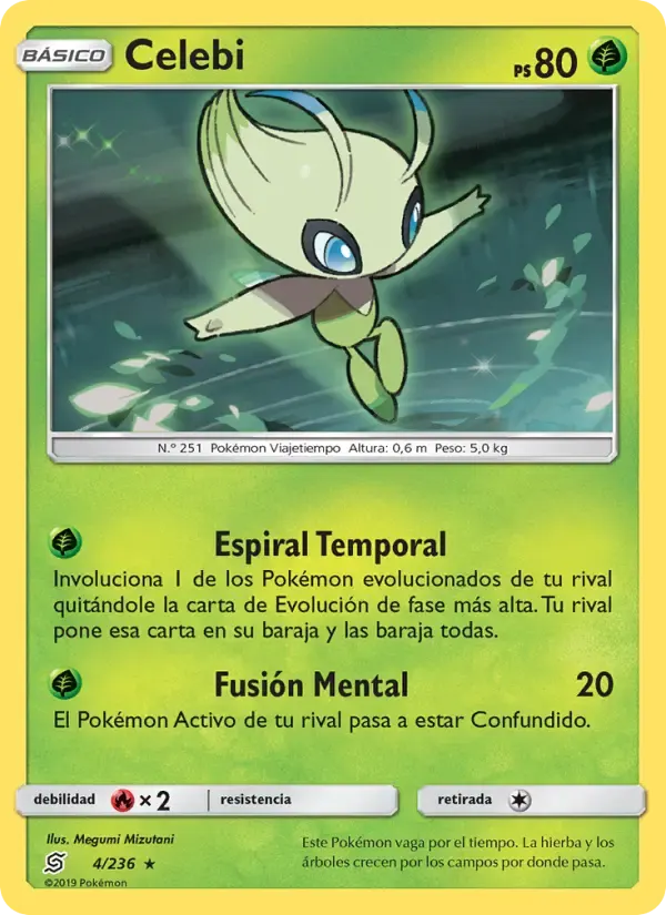 Celebi — Mentes Unidas 4 Spanish Pokémon card