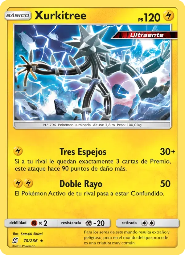 Xurkitree — Mentes Unidas 70 Spanish Pokémon card