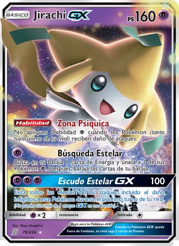 Jirachi GX — Mentes Unidas 79 Spanish Pokémon card