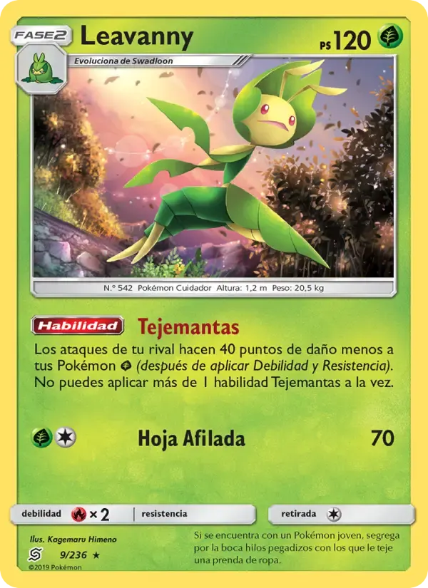 Leavanny — Mentes Unidas 9 Spanish Pokémon card