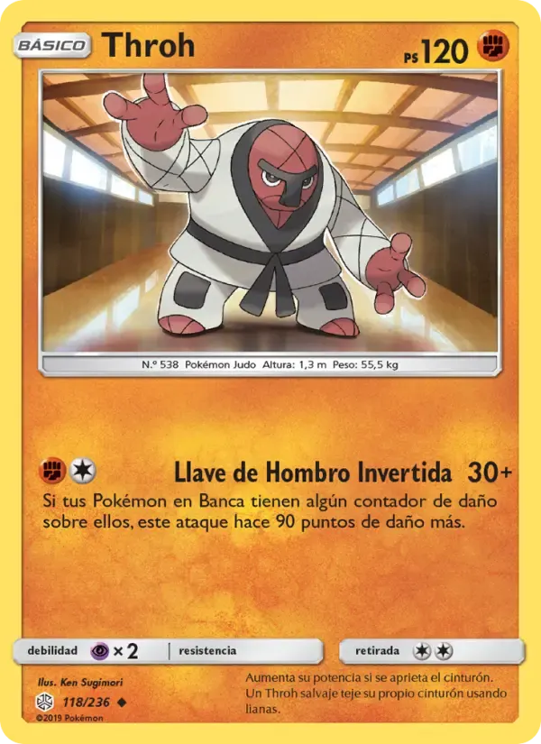 Throh — Eclipse Cósmico 118 Spanish Pokémon card