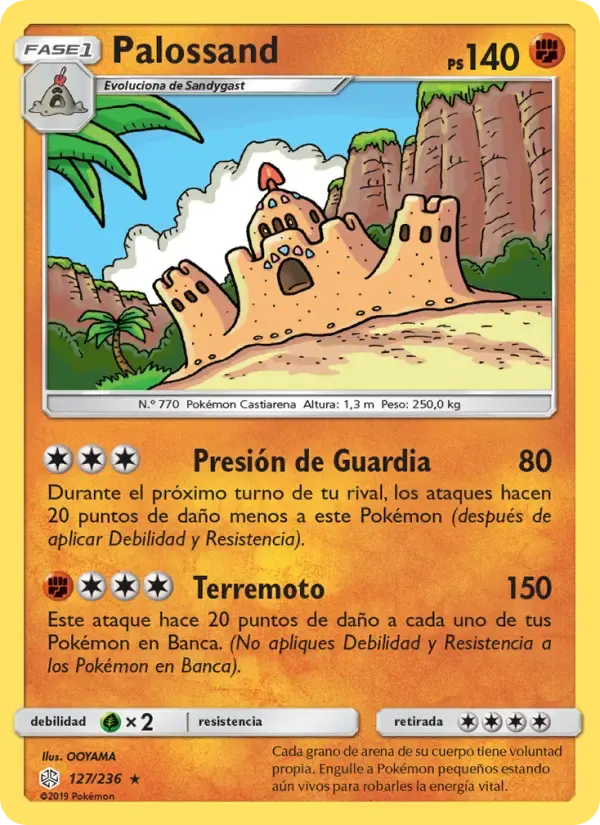 Palossand — Eclipse Cósmico 127 Spanish Pokémon card